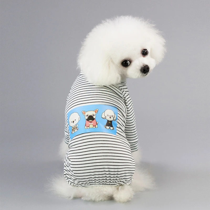 Комбинезон для собак, пижама, зимняя одежда для сна для собак, Пижама для Перро чихуахуа, йоркширского померанского пуделя, одежда для собак - Цвет: Gray Dogs