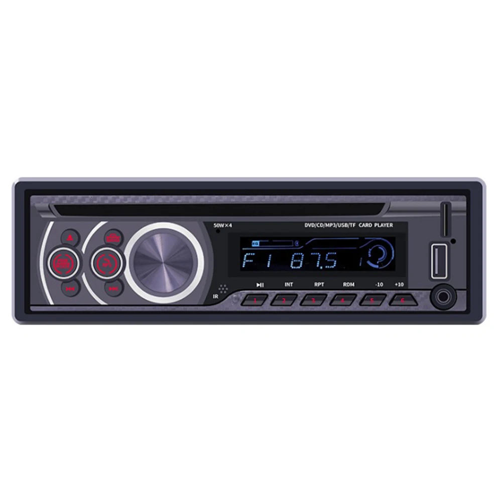 1 шт. автомобильный DVD 1 Din Съемная панель радио Bluetooth FM приемник CD VCD MP3 SD USB 12 В в-тире Автомобильный мультимедийный плеер