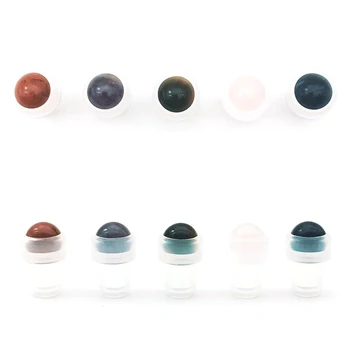 

5pcs Natural Gemstone Roll Ball Fit thin Glass Perfume 1ml 2ml 3ml 5ml Essential Oil Roller On Bottle