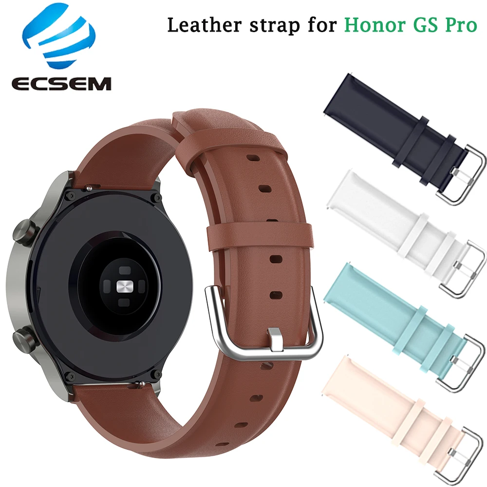

Leather wrist strap for Honor GS PRO smart watch accessories replacement wristband for Honor GS pro soft durable strap loop belt