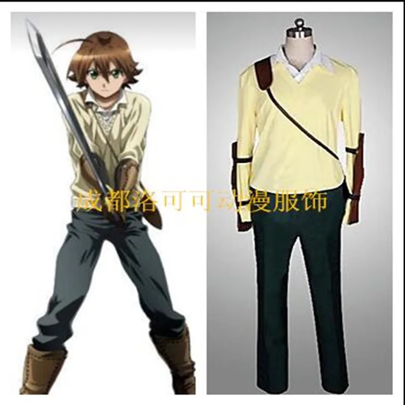 Аниме Akame ga Kill! Косплэй Tatsumi костюм Cos Хэллоуин вечерние полный набор: футболка +