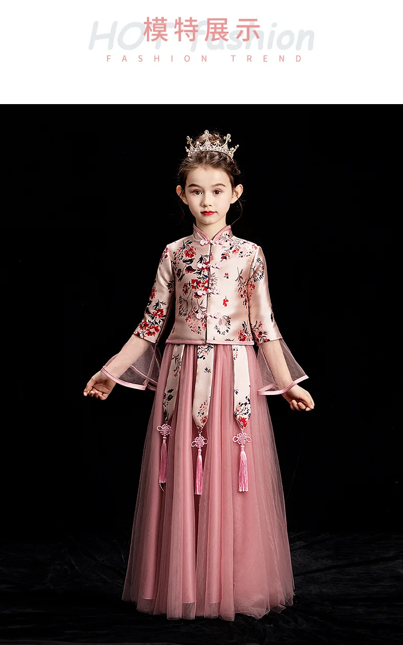 Children Cheongsam Girls Chinese-style Chinese Style Chinese Costume Guzheng Costume Big Boy Chinese Costume Chinese Clothing Ch