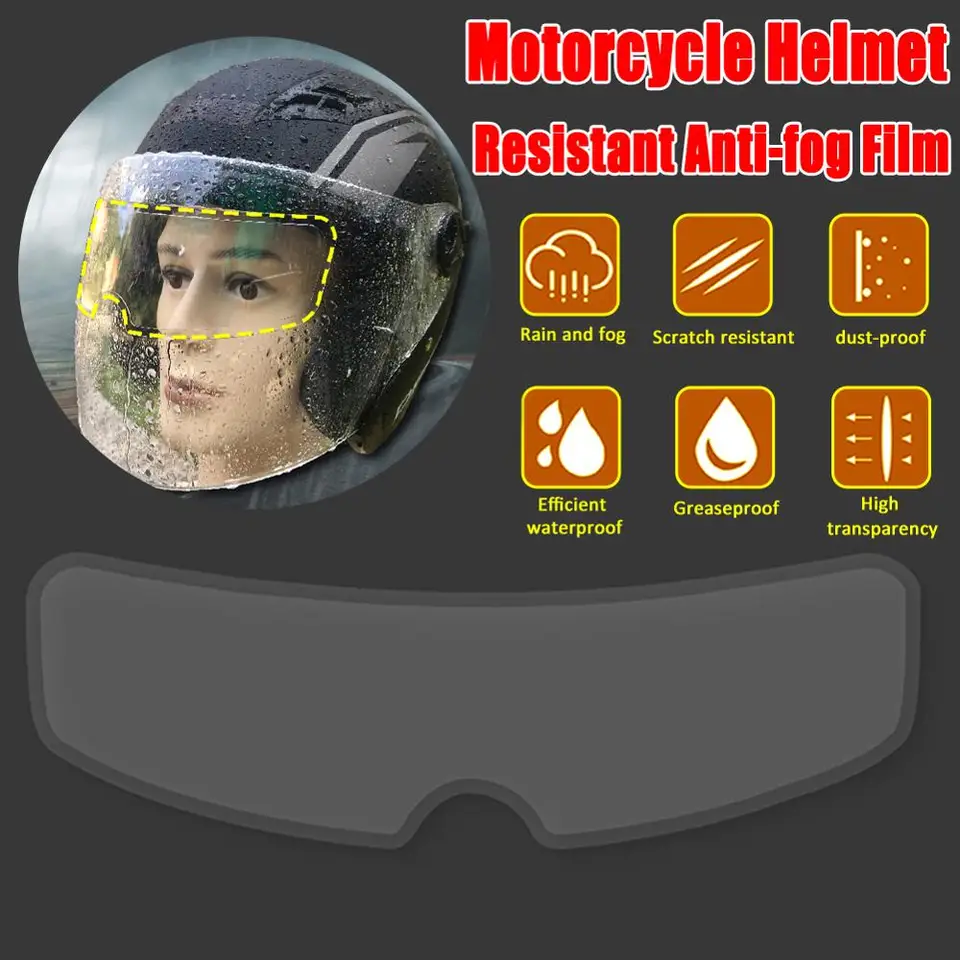 Universal Clear Anti-Fog//Rain Motorcycle Helmet Lens Film Resistant Films M2F1