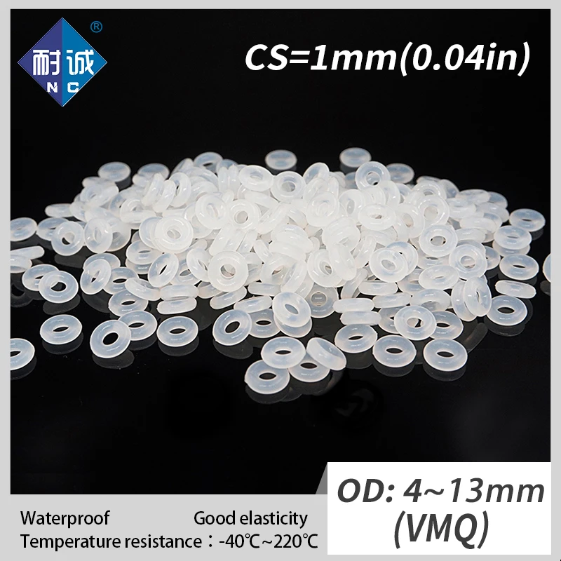 5 шт./лот силиконовые резиновое уплотнительное кольцо VMQ CS 1 мм OD4/5/6/7/8/9/10/11/12/13
