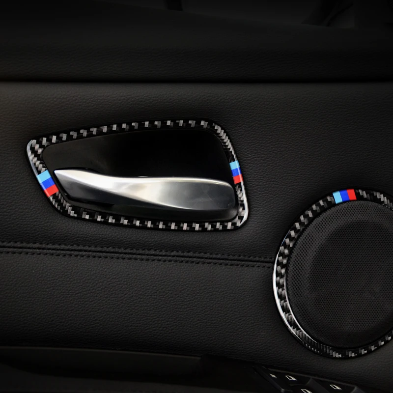 Углеродного волокна накладка на внутреннюю дверную ручку Отделка аудио Динамик