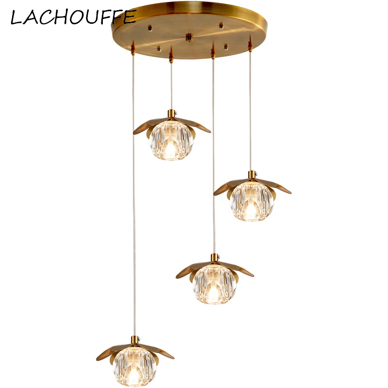 

Nordic Crystal Pendant Lights for Living/dining Room Modern Decor Hanging Lamp Simple Luminaire Suspension Led Hanglamp Fixtures