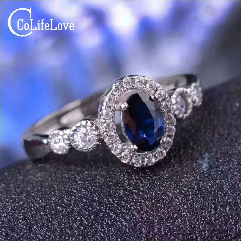 Роскошное серебряное кольцо с драгоценными камнями 4*6 безупречное натуральное
