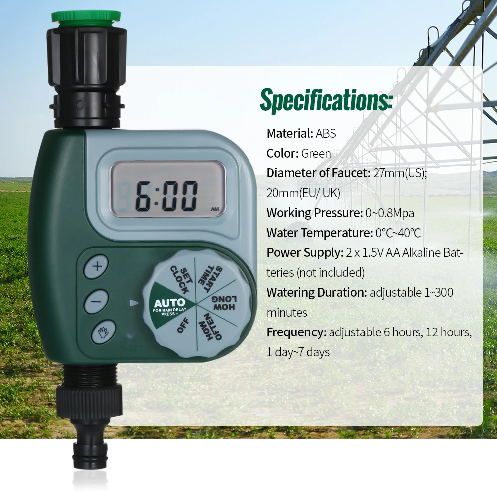 Automatic Water Timer Outdoor Garden Irrigation Controller Programmable Hose Faucet Timer Garden Automatic Watering Device water timer
