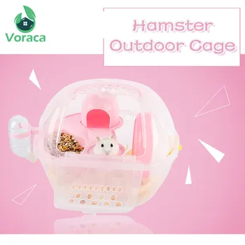 

Hamster Cage Go Out Portable Hamster Box Outdoor Small Animals Carriers Cage Villa Travel House Pet Carrier Amusement Park
