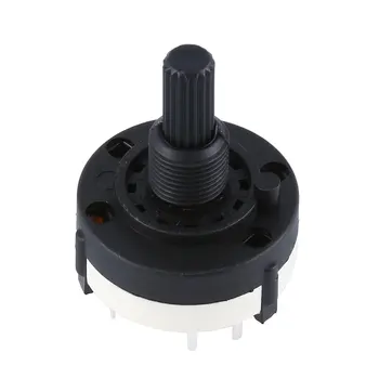 

12V1 Rod/12 Way Black Rotary Switch Solder Terminals 12-way Rotary Switch 32*25*25mm One Piece High Qulity