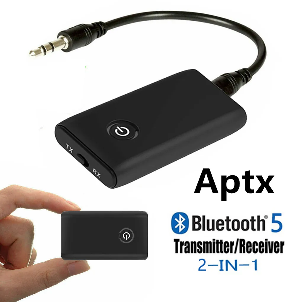 2 in 1 Bluetooth 5.0 Transmitter Receiver 3.5mm AUX Stereo Audio Adapter Car TV 