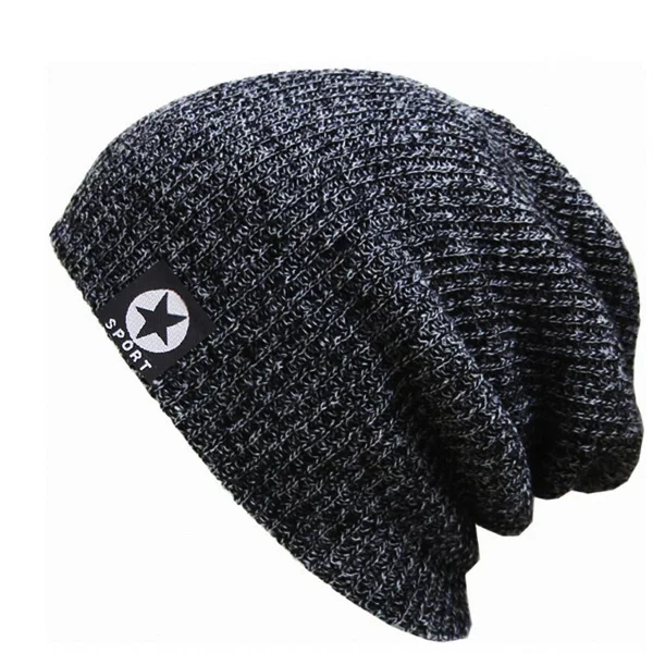 Бренд Skullies Beanies женские зимние трикотажные изделия шапки для Мужская шапочка из спандекса s Женская шапка мужская маска Gorro женская зимняя шапочка мужская шапочка из спандекса - Цвет: black