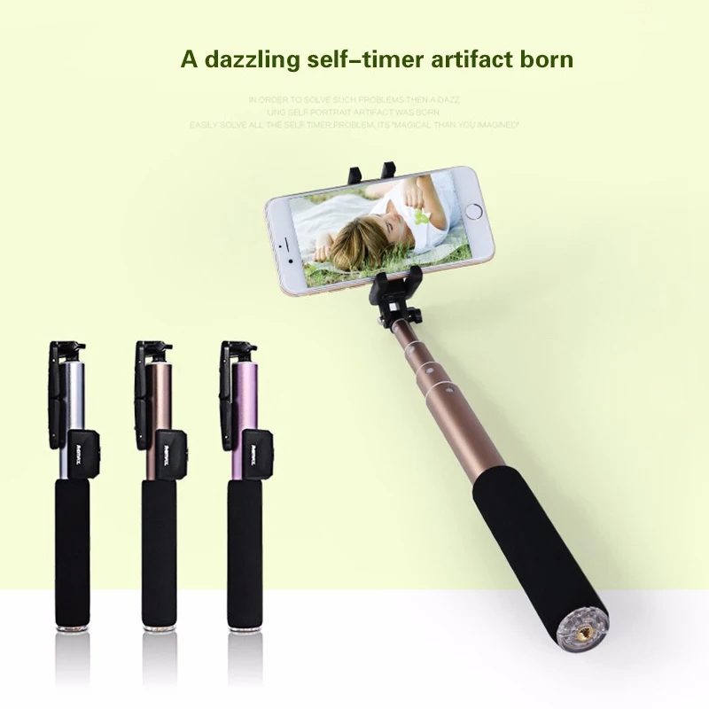 REMAX Rp-P4 Bluetooth Selfie Sticks Monopod Wireless Colorful Extendable Handheld Shutter for Smart Phone