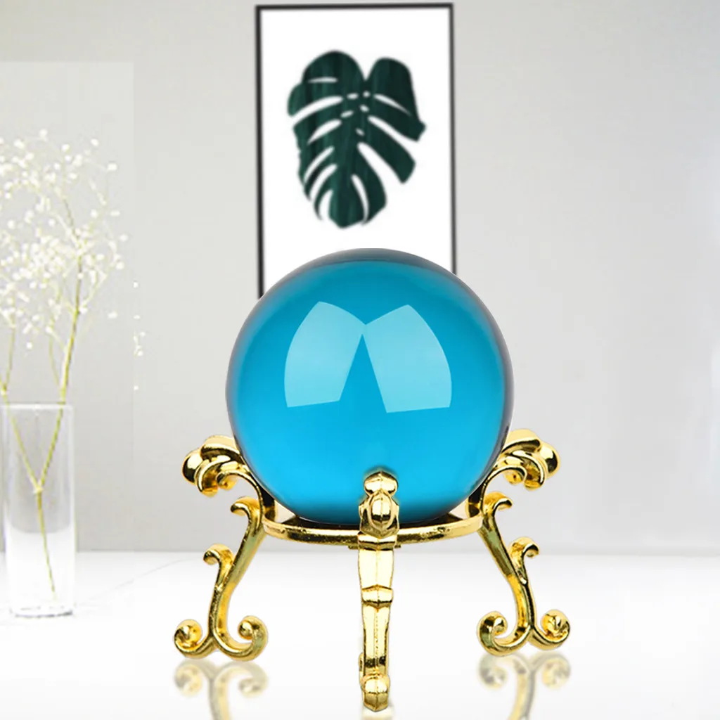 40 мм Хрустальный шар с золотым цветком подставка комбинированная система украшения дома шар для домашнего декора модель Стеклянный орнамент Прямая поставка