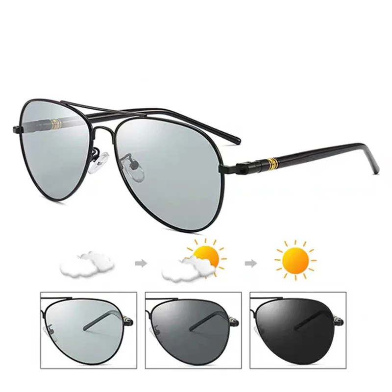 

Polarized Photochromic Sunglasses Men Brand Designer Driving Chameleon Sun Glasses Change Color gafas de sol de los hombres