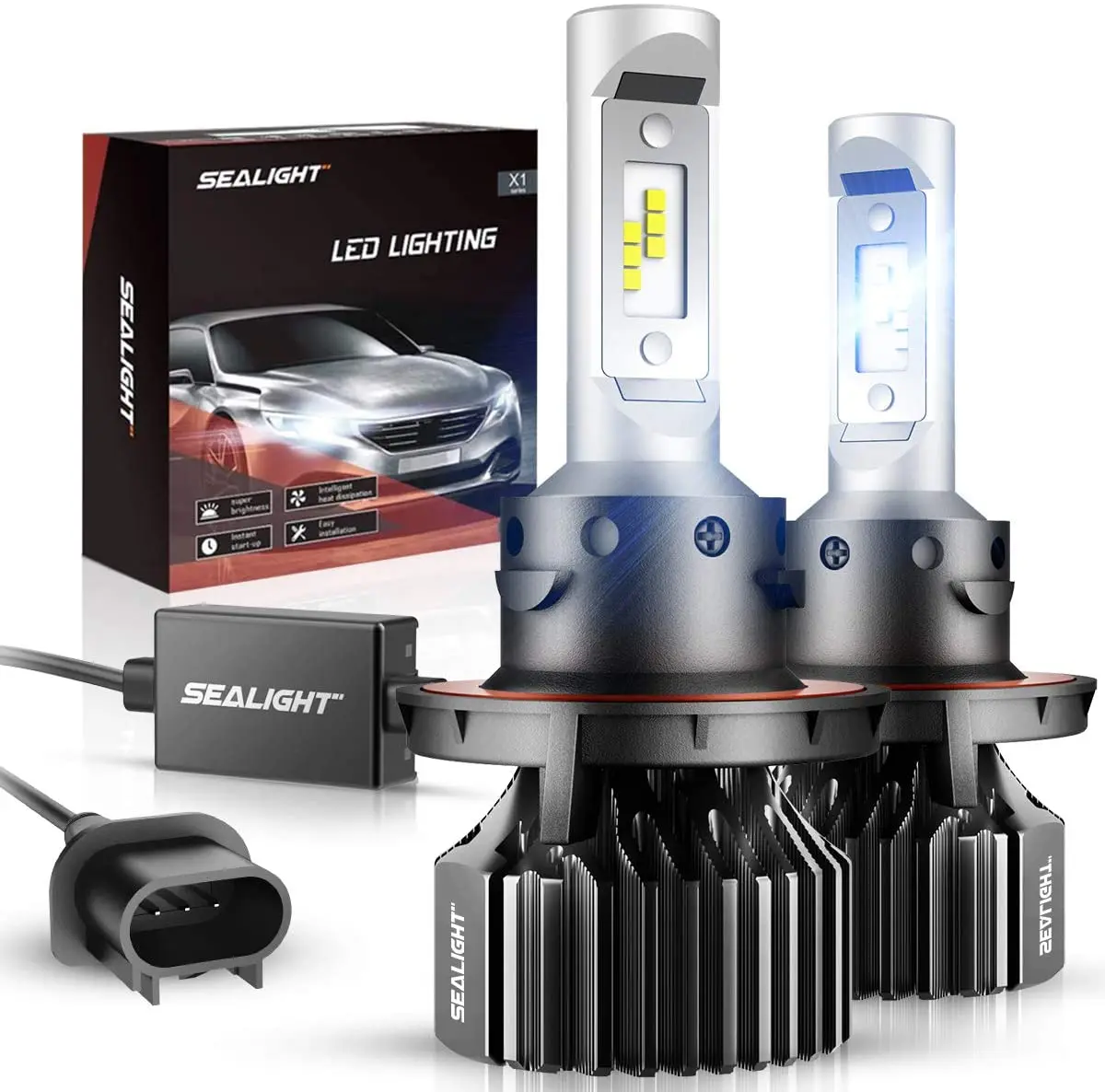 Sealight H13/9008 Led Headlight Bulbs Dual High/low Beam X1 Series Cool