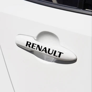 

4 x Car Styling Fashion Development Creative Car Door Handle Decals Design Stickers Vinyls Decals for Renault koleos duster clio