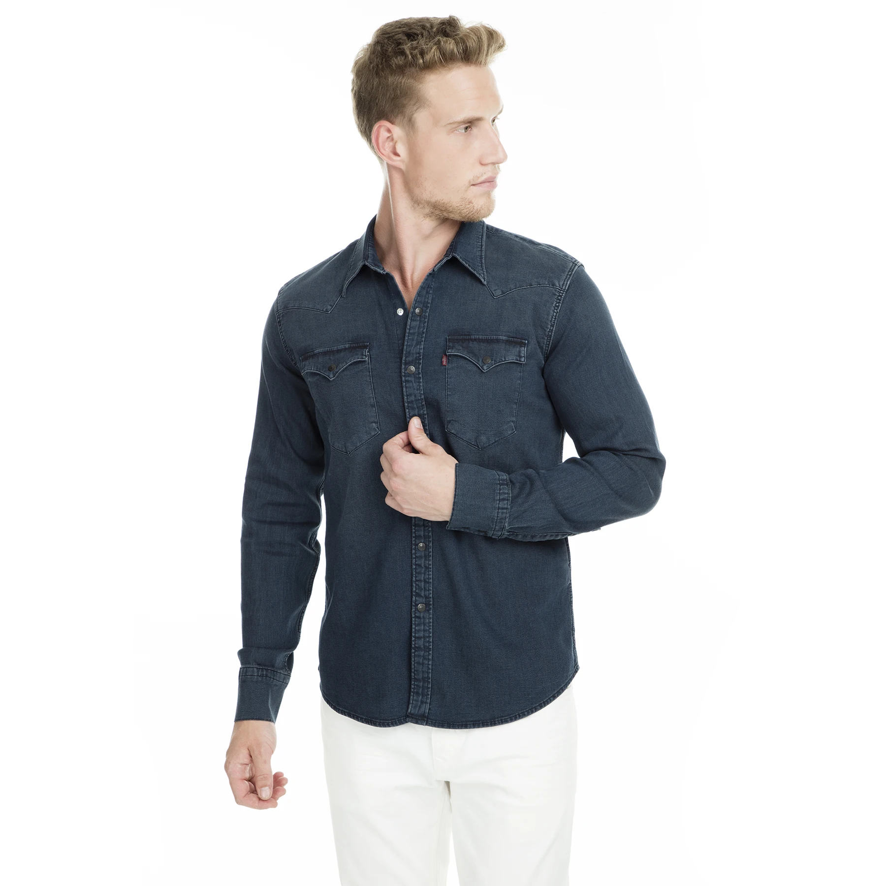 Мужская джинсовая рубашка Levi's 65816 | одежда