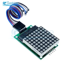 MAX7219 Dot Modulo Matrice di Led 8*8 MCU Display A LED Modulo di Controllo Per Arduino Modulo di Interfaccia 5V 8x8 Input Output Catodo Comune