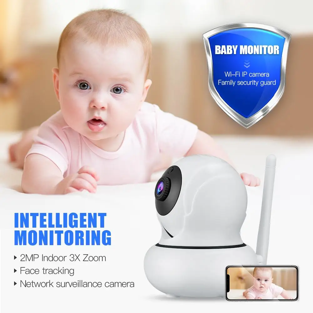 

K21 HD 1080P Wireless WIFI 3X Zoom Smart Camera Face Tracking Camcorder Home Camera