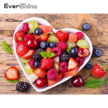 

Evershine Diamond Painting Fruit Full Square Drill Picture Diamond Embroidery Full Set Cross Stitch Kit Fruit Wall Decoration