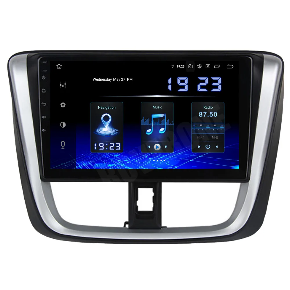Автомобильный мультимедийный плеер RoverOne для Toyota Vios Yaris 2017 Android 10 Авторадио Bluetooth