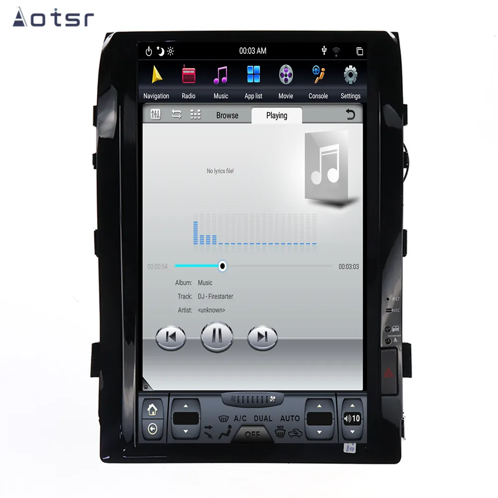 AOTSR Android 8,1 Tesla стиль HD экран Автомобильный gps навигатор для TOYOTA LAND CRUISER LC200 2008- головное устройство мультимедийный плеер