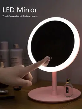 

5X Makeup Backlit LED mirror light With White Natural Daylight vanity mirror Detachable/Storage Base 3 Modes USB Charging mirror