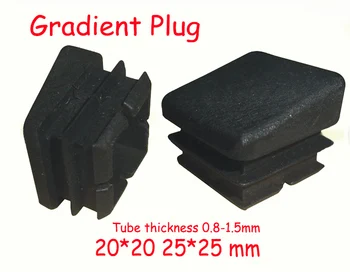 

25*25mm,1 inch square blanking tube plug cap cover ending,pads,gradient shape surface,collapsible chair folding shelf sunshade