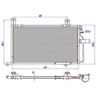 

OE CXA-003-B Condenser, air conditioning(Air Conditioning, universal) For KIA 233 PRIDE Dimensions 575×318×16(mm)