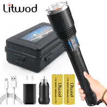 Torche à 10 cœurs, fonction Zoom la plus brillante, lanterne Usb Rechargeable, batterie 18650 26650