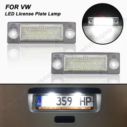 2pc para vw caddy mk3 golf mk5 plus jetta mk3 passat 3b b5 3c b6 touran transporter t5 superb led número de licença luz da lâmpada placa