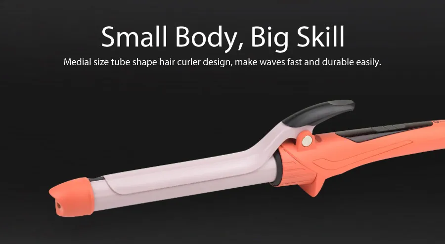 Medial size tube shape hair curler design, make waves fast and durable easily.