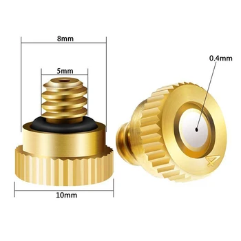 

Fan Misting Kit for A Cool Patio Breeze Misting Line 4 Removable Brass Nozzle Galvanized Solid Brass Adapter BJStore