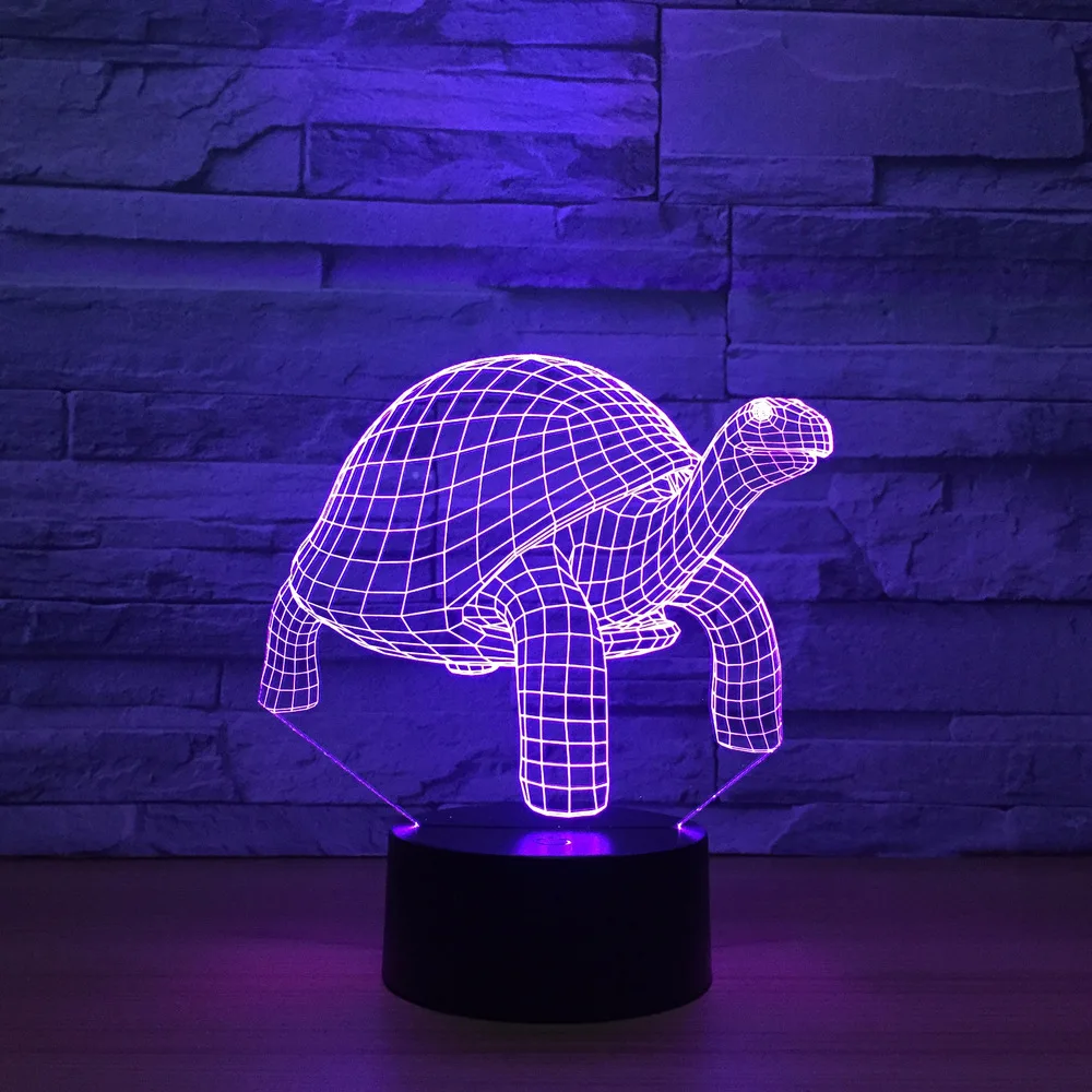 

Creeping Tortoise 3D 7 Color Lamp Visual Led Night Lights For Kids Touch Usb Table Lampara Lampe Baby Sleeping Nightlight