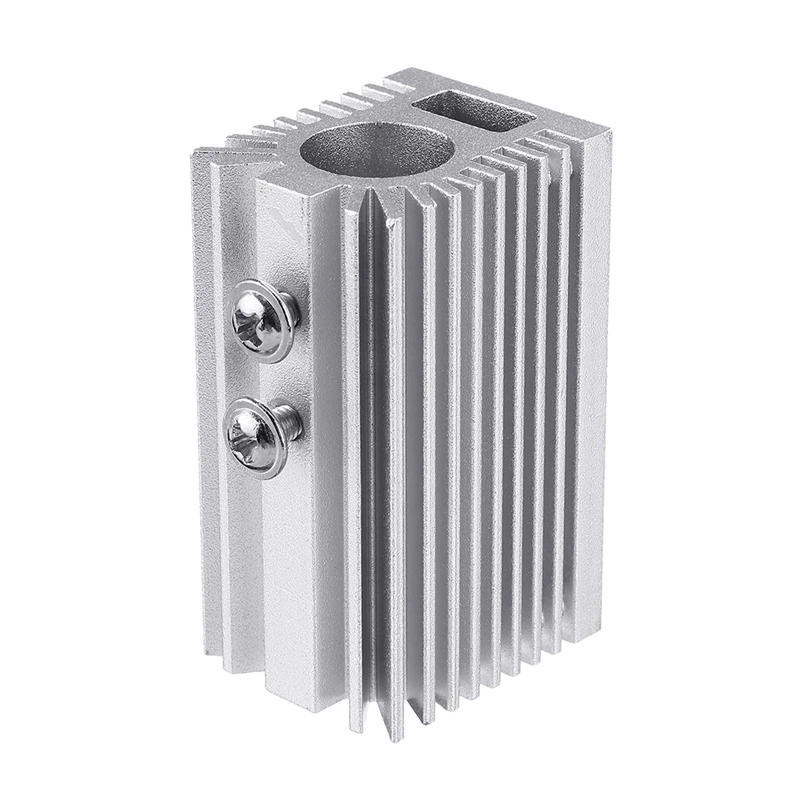 DANIU Sliver 58x22x27mm Silver 12mm Aluminum Heat Sink Groove Fixed Radiator Seat Cooling Heat Sink for 12mm Laser Diode Module