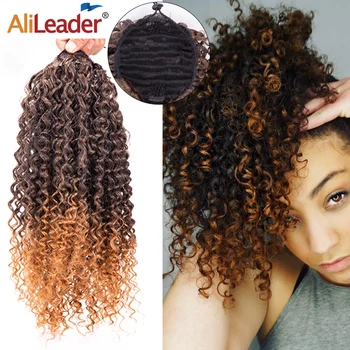 

Alileader 12 Inch Afro Ponytail Black BUG Wrap Around Ponytail Extension Puff Drawstring Heat Resistant Synthetic Hair Extension