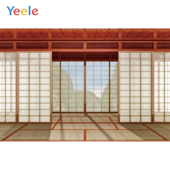 

Yeele Wooden Door Window Frame Interior Building Scene Portrait Photo Background Japanese Photographic Backdrop For Photo Studio