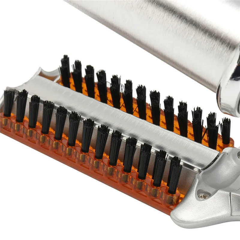 Curling Iron Professional 3-Mode 2-Way Rotating Curling Iron Hair Brush Curler Straightener Hair Brush Curler Straightener