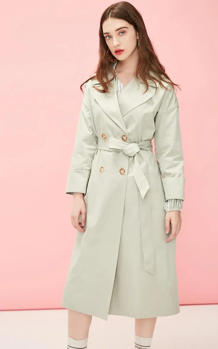 Vero Moda женский длинный лацкан винтажный Тренч | 319121530