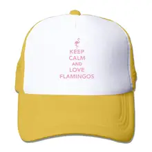 Унисекс Кепка водителя грузовика сохраняющая спокойствие и Любовь Фламинго для мужчин и женщин Регулируемая сетчатая Кепка забавная Кепка для Крикета