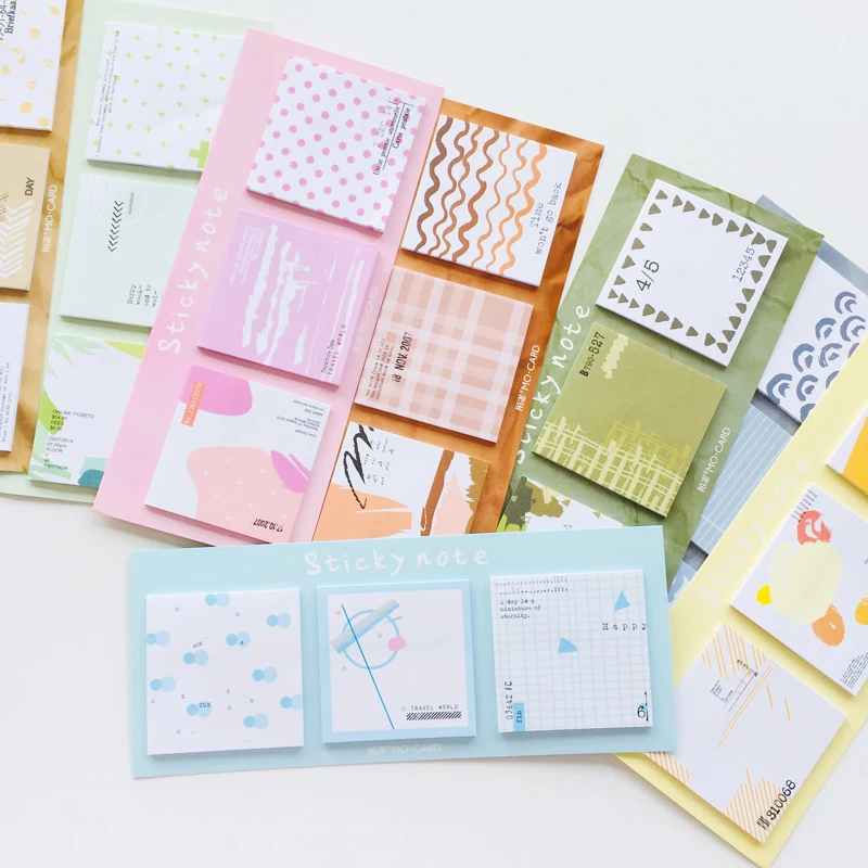 

60 Pages Watercolor Natural Scenery Memo Pad Sticky Notes Notepad