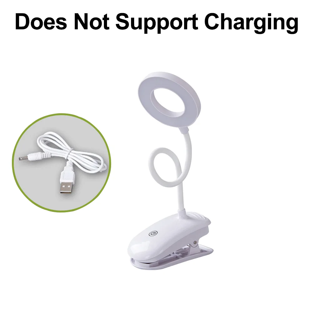 Not Support Charging Портативный светодиодный Настольный светильник с сенсорным включением/выключением с зажимом для защиты глаз, Настольный светильник с 3 режимами и регулируемой яркостью, Перезаряжаемый USB Настольный светильник s - Цвет корпуса: Not Support Charging