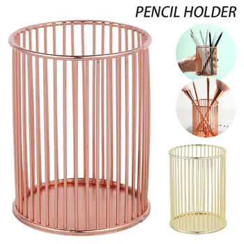

Pen Pencil Holder Modern Linear Makeup Brush Holder Student Desk Office Stationery Organizer Storage Box Office Study Supplies