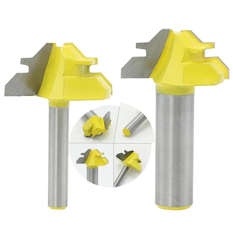 1pcs 45 Degree Lock Miter Router Bit Woodworking Tenon Milling Cutter Tool Drilling For Wood Carbide Alloy | Инструменты