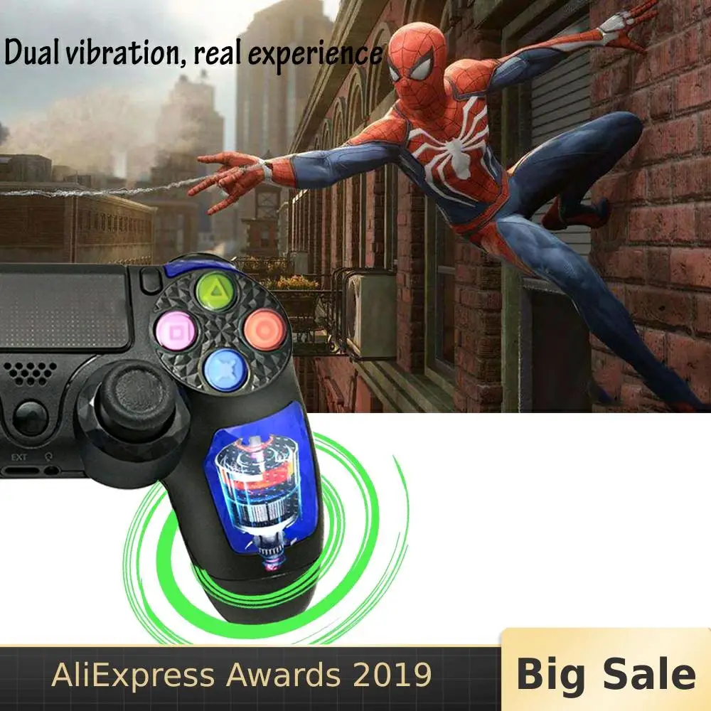 Супер мощный Bluetooth беспроводной контроллер для PS4 PS3 Пульт дистанционного управления Джойстик с шестью осями Micro USB мультитач кликаемый