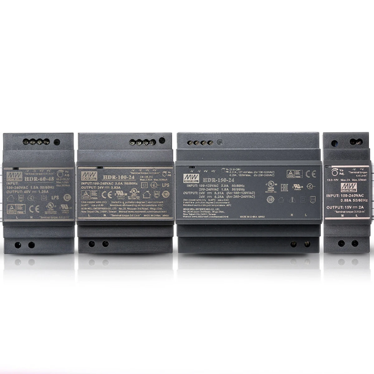 (Meanwell)HDR-15/30/60/100/150 Untra slim Din rail источник питания ac dc 5/12/15/24/48V для автоматизации бытовой промышленной фабрики