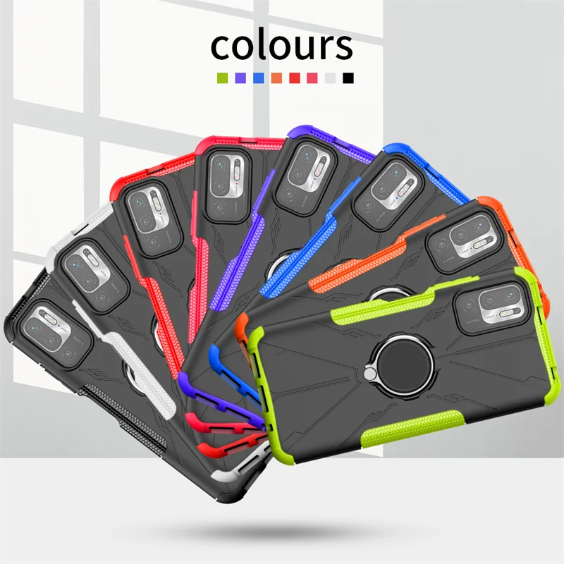 Per Cover Xiaomi Redmi Note 10 5G Custodia Per Redmi Note 10 5G Cover Pc Armor Custodia Antiurto Per Anello Per Redmi Note 10 5G Custodia