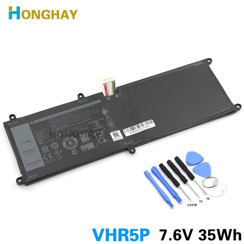 Honghay новый VHR5P аккумулятор для ноутбука DELL Latitude 11 5175 планшетный XRHWG RHF3V 7 6 V 35WH |