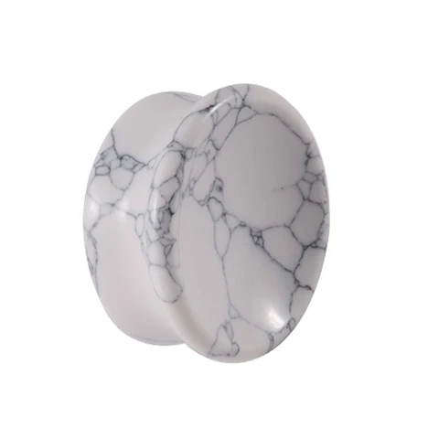 Organic Natural Stone Ear Plug Ear Guage Tunnels Streamer Flare Saddle  Ear Expander Stretcher Piercing Body Jewelry 6-25mm